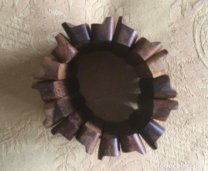 Vintage: PULSERA BRAZALETE DE MADERA TALLADA - Foto 9