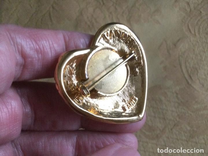 Vintage: BROCHE VINTAGE CORAZ&Oacute;N, GLORIA VANDERBILT, PARIS - Foto 4