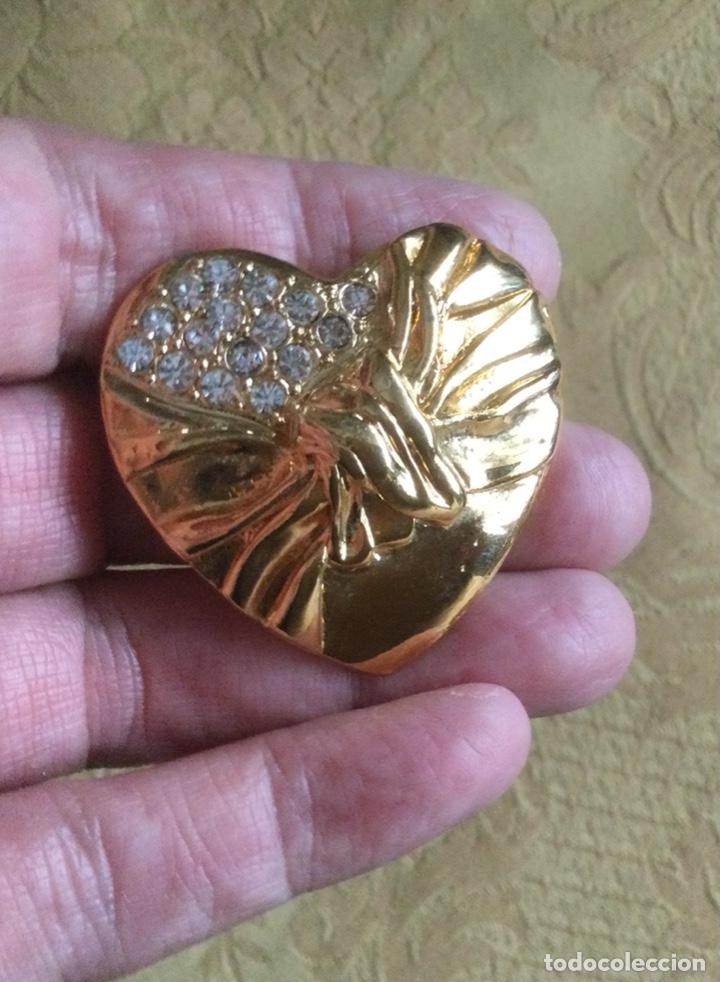 Vintage: BROCHE VINTAGE CORAZ&Oacute;N, GLORIA VANDERBILT, PARIS - Foto 6