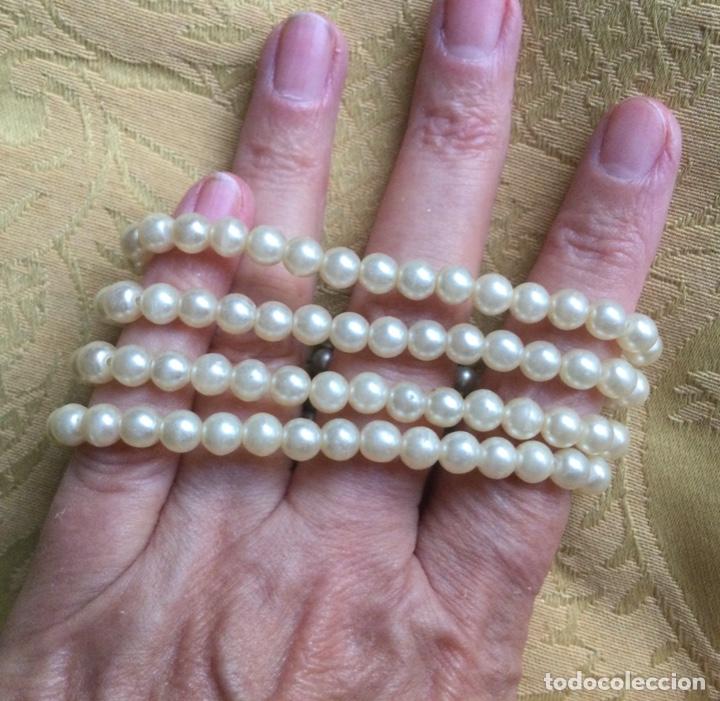 Vintage: PULSERA VINTAGE DE 4 VUELTAS DE PERLAS - Foto 4
