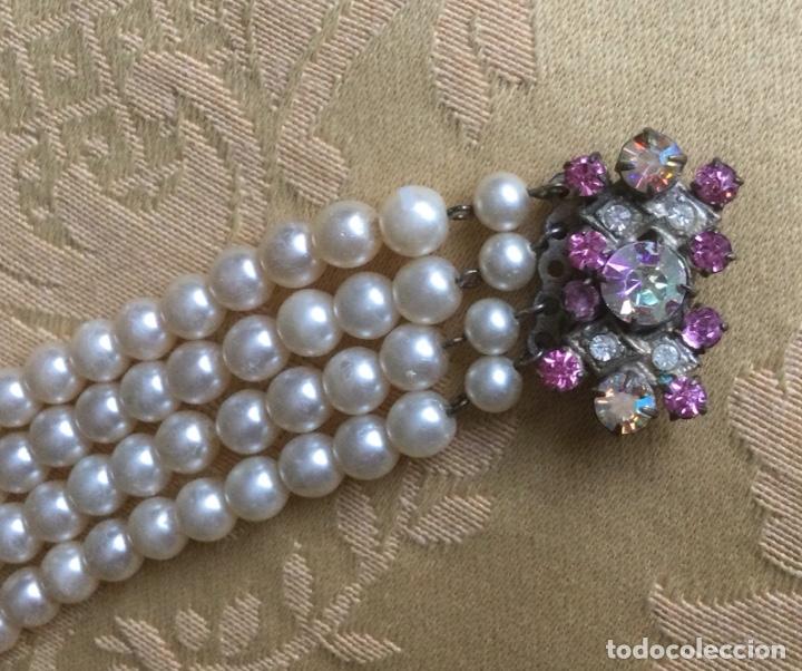 Vintage: PULSERA VINTAGE DE 4 VUELTAS DE PERLAS - Foto 7