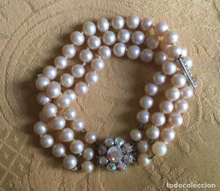 Vintage: PULSERA VINTAGE 3 VUELTAS DE PERLAS - Foto 4