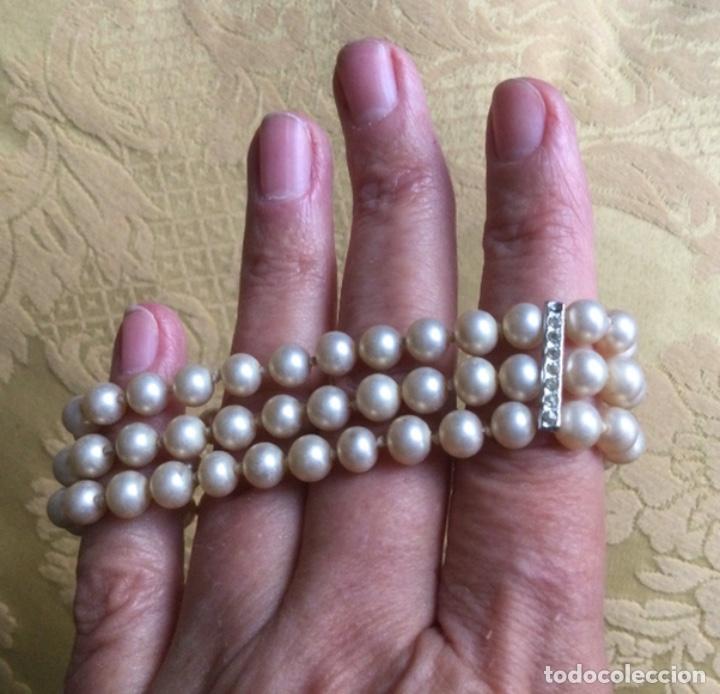 Vintage: PULSERA VINTAGE 3 VUELTAS DE PERLAS - Foto 5