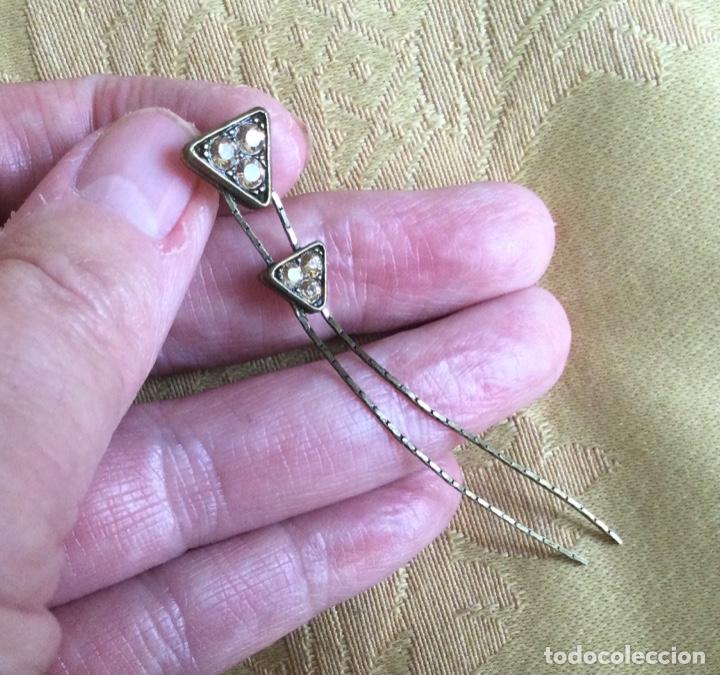 Vintage: PENDIENTES LARGOS VINTAGE COBRIZOS - Foto 7