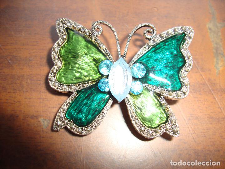Vintage: MARIPOSA CON PIEDRAS AZULES - Foto 1
