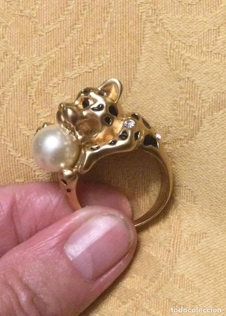 Vintage: ANILLO VINTAGE PANTERA CON PERLA - Foto 3