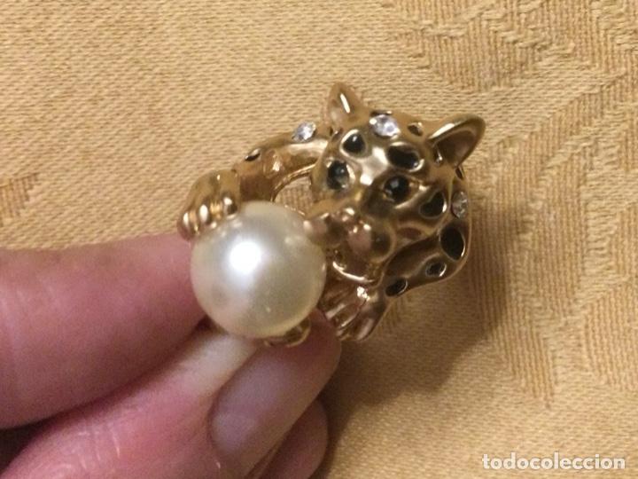 Vintage: ANILLO VINTAGE PANTERA CON PERLA - Foto 1
