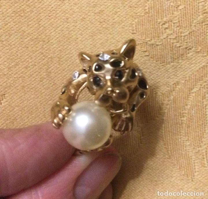 Vintage: ANILLO VINTAGE PANTERA CON PERLA - Foto 5