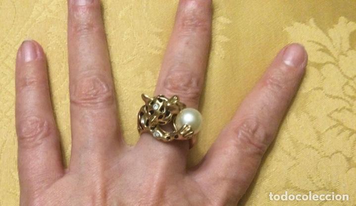 Vintage: ANILLO VINTAGE PANTERA CON PERLA - Foto 7