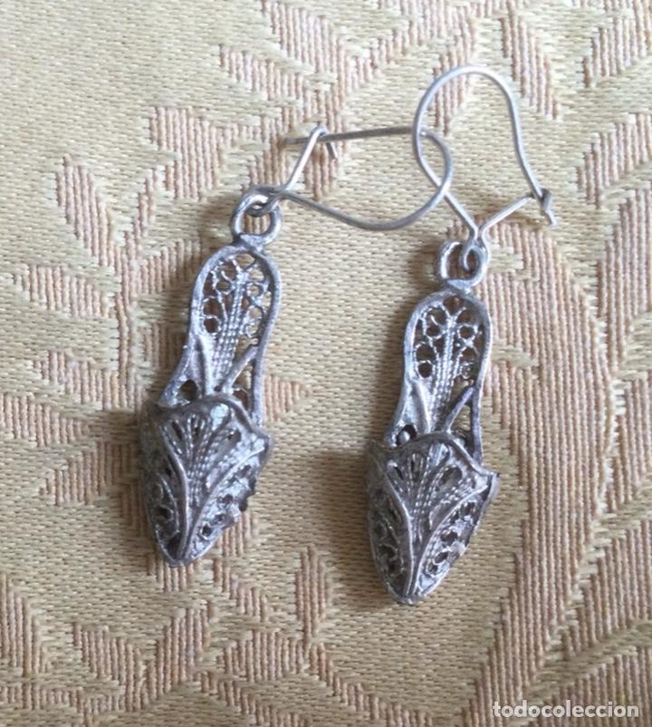 Vintage: PENDIENTES FILIGRANA DE PLATA, BABUCHAS - Foto 2