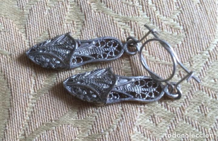 Vintage: PENDIENTES FILIGRANA DE PLATA, BABUCHAS - Foto 3