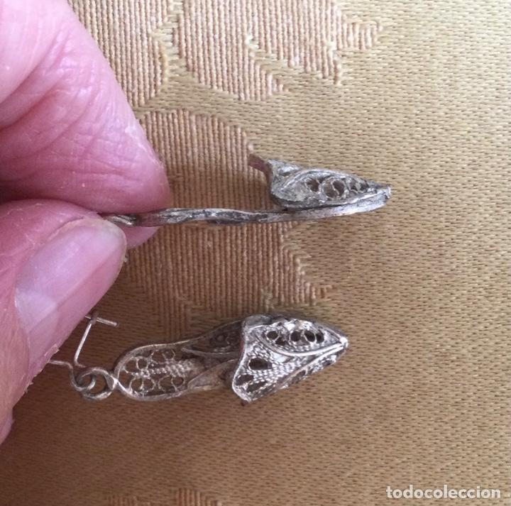 Vintage: PENDIENTES FILIGRANA DE PLATA, BABUCHAS - Foto 5