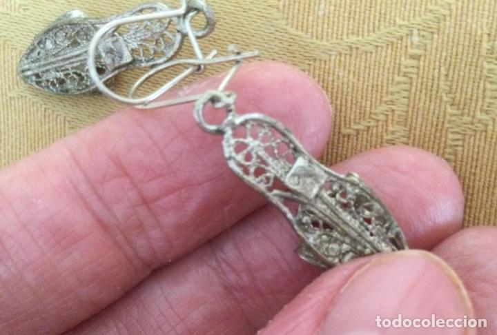Vintage: PENDIENTES FILIGRANA DE PLATA, BABUCHAS - Foto 7