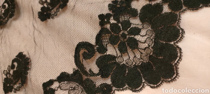 Vintage: MANTILLA VELO DE MISA TUL NEGRO - Foto 2