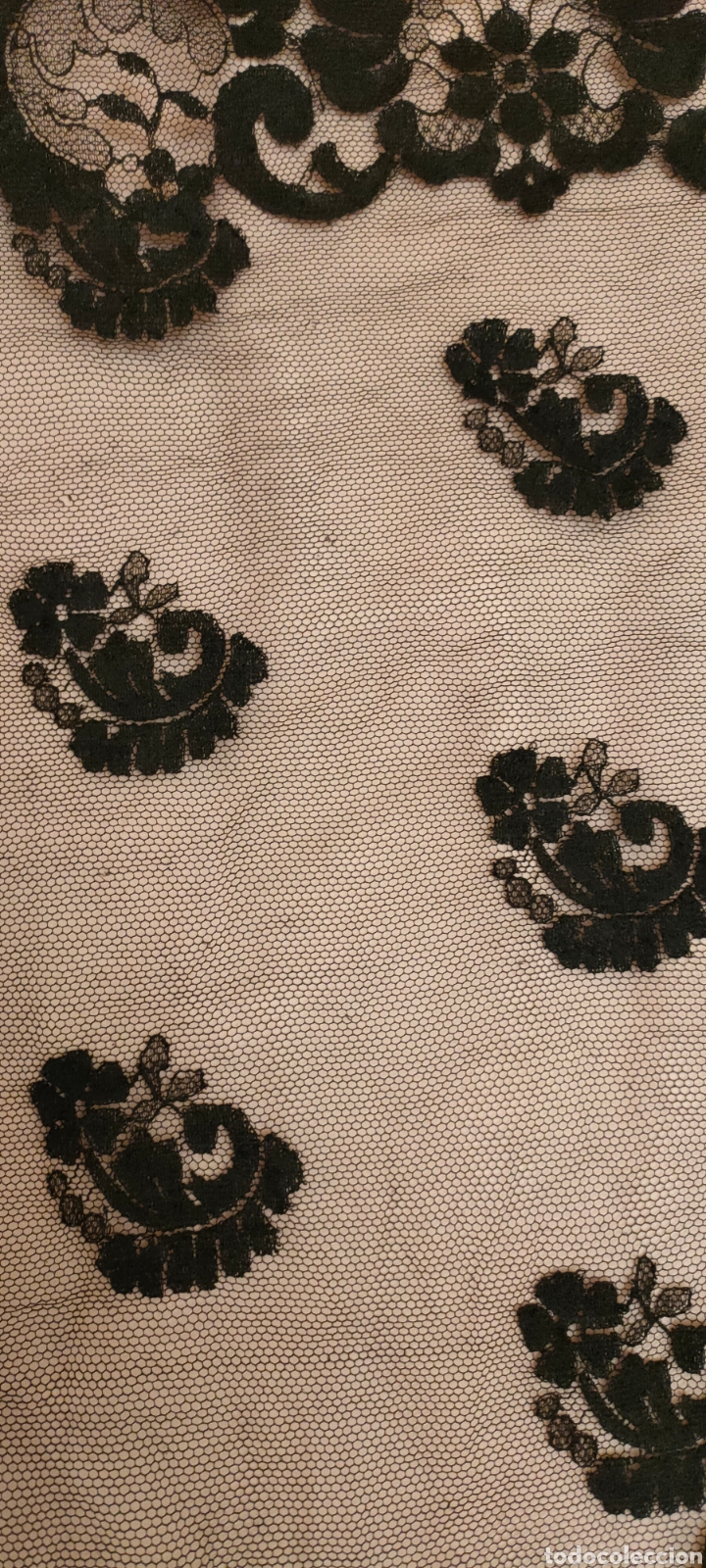 Vintage: MANTILLA VELO DE MISA TUL NEGRO - Foto 3
