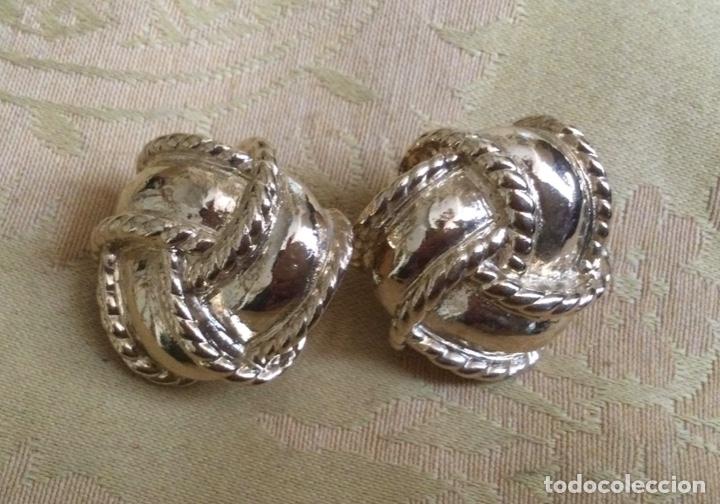 Vintage: PENDIENTES VINTAGE CHAPADOS EN ORO - Foto 1