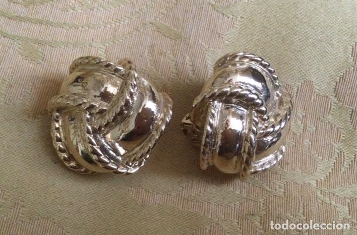 Vintage: PENDIENTES VINTAGE CHAPADOS EN ORO - Foto 3