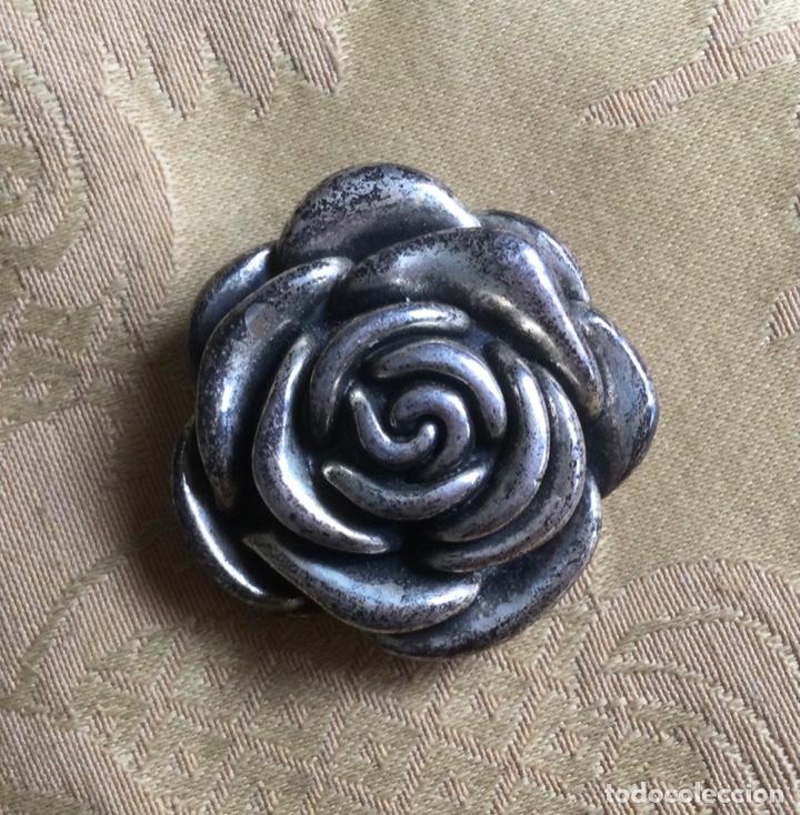 Vintage: COLGANTE DE PLATA DE LEY 925 CON FORMA DE FLOR - Foto 7