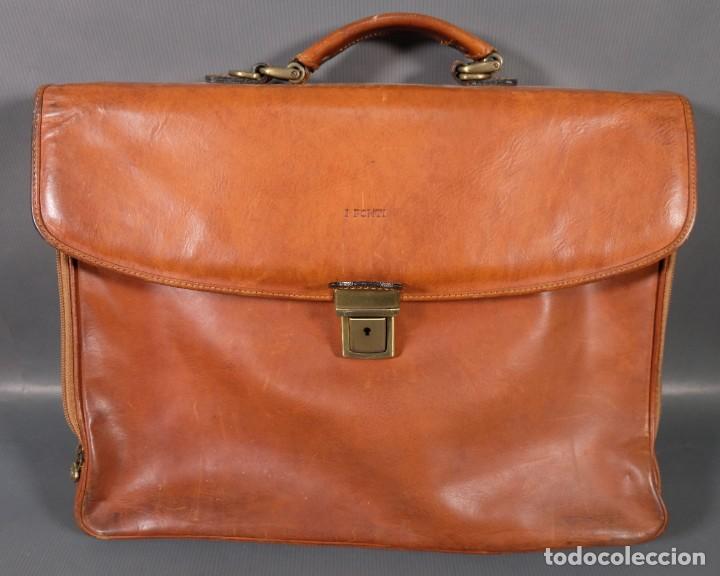 Vintage: Malet&iacute;n en piel marr&oacute;n - Foto 1