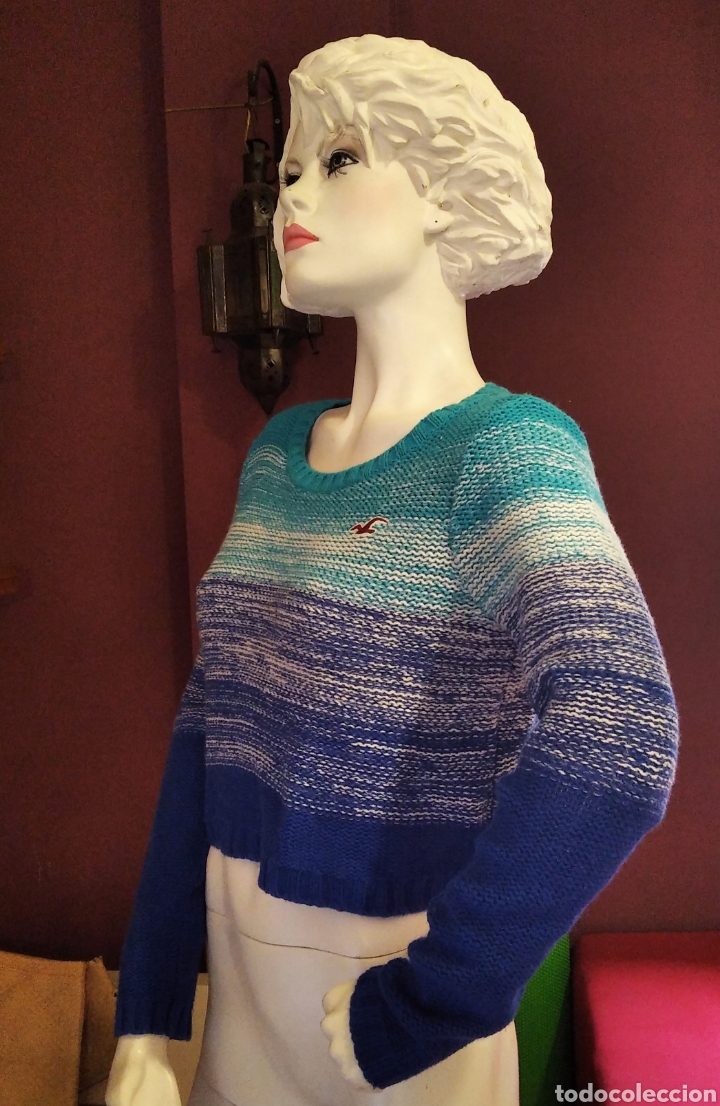 jersey punto hollister talla xs azul - Buy Women's vintage