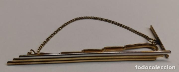 Vintage: AGUJA DE CORBATA CHAPADA EN ORO medidas 6 x 0,5 cms - Foto 3