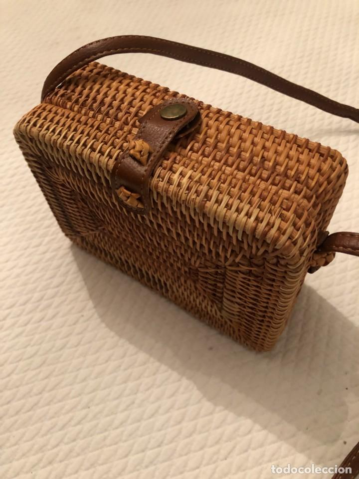 Vintage: BOLSO MIMBRE Y CA&Ntilde;A - Foto 1