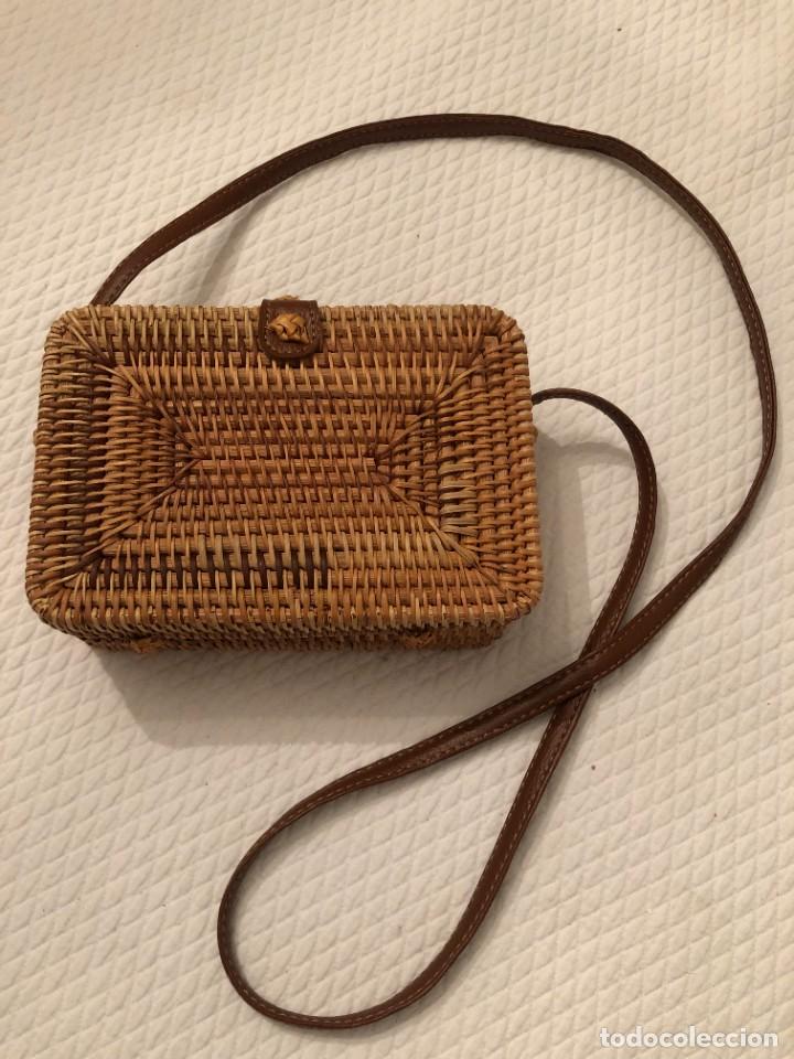 Vintage: BOLSO MIMBRE Y CA&Ntilde;A - Foto 2