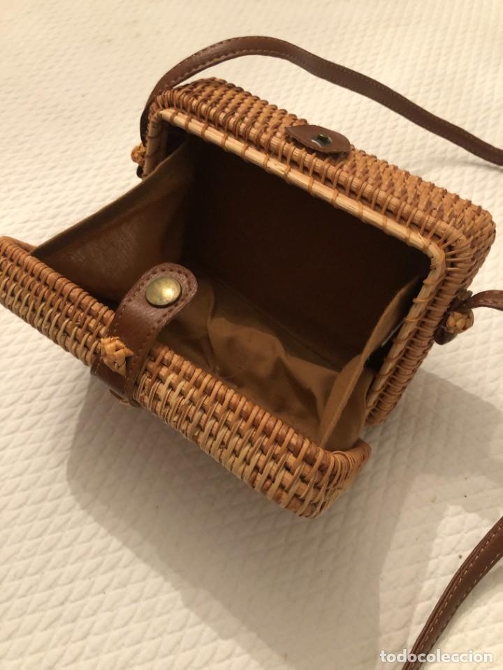 Vintage: BOLSO MIMBRE Y CA&Ntilde;A - Foto 3