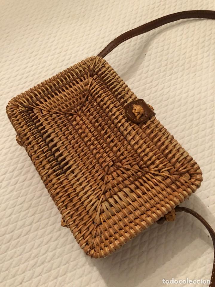 Vintage: BOLSO MIMBRE Y CA&Ntilde;A - Foto 5