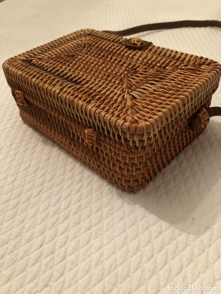 Vintage: BOLSO MIMBRE Y CA&Ntilde;A - Foto 6