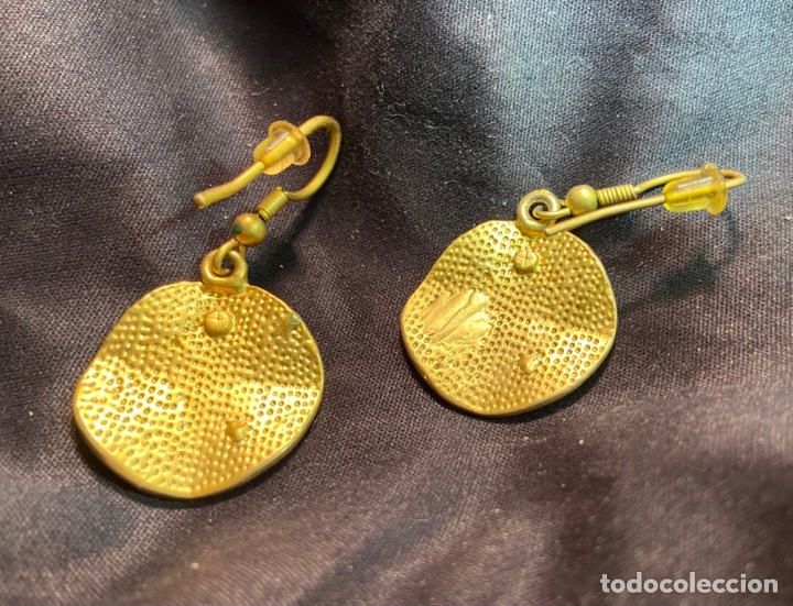Vintage: C-1-28.a Pendientes esmalte. Hecho a mano - Foto 2