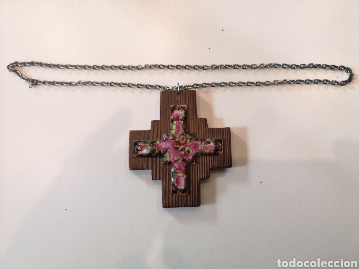 Vintage: Colgante Cruz madera - Foto 4