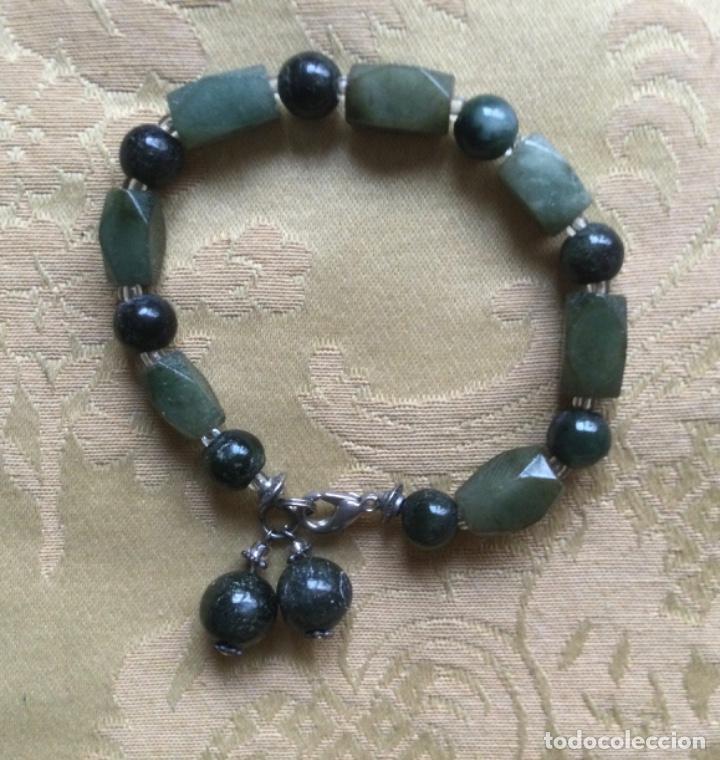 Vintage: PULSERA VINTAGE DE JADE DE DOS TONOS - Foto 1
