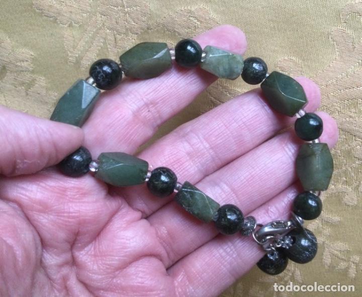 Vintage: PULSERA VINTAGE DE JADE DE DOS TONOS - Foto 2