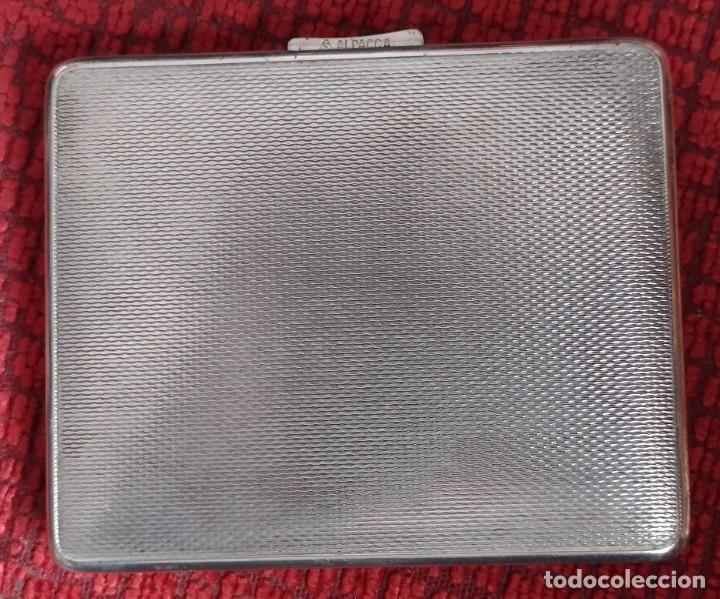 Vintage: Preciosa polvera/espejo portable Alpaca - Foto 5