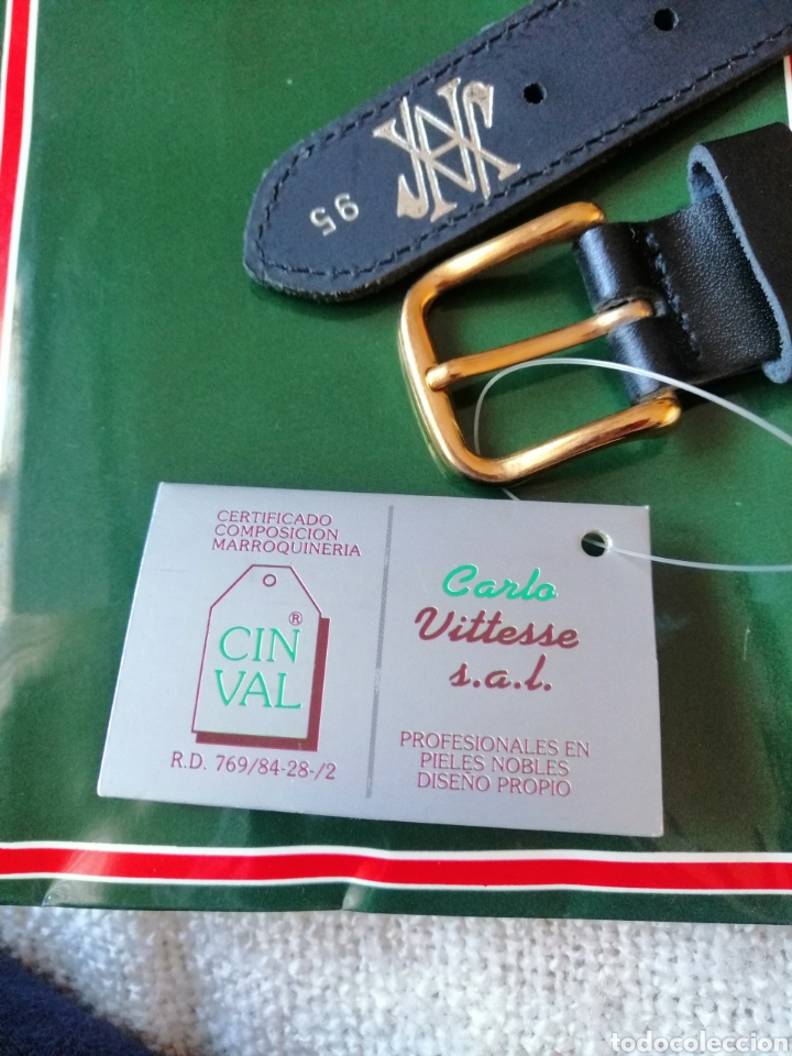 Vintage: Cinturon nuevo piel y tela el&aacute;stica - Foto 3