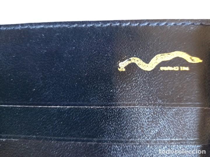 Vintage: Billetero y tarjetero de piel de serpiente. Sin usar - Foto 4