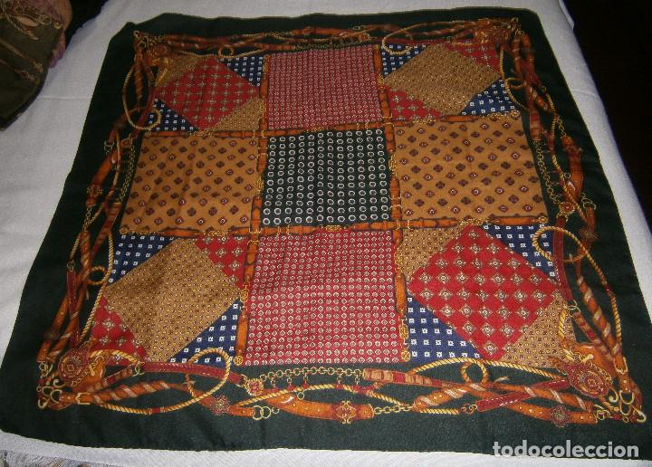 Vintage: pa&ntilde;uelo semi seda medidas 75 cms x 78 cms - Foto 1
