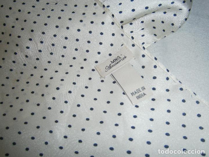 Vintage: pa&ntilde;uelo cuello semiseda largo acabado en puntas - Foto 2