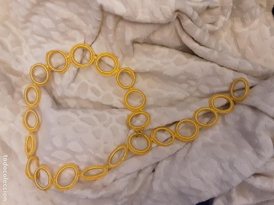 Vintage: Cintur&oacute;n de rafia de color amarillo - Foto 2