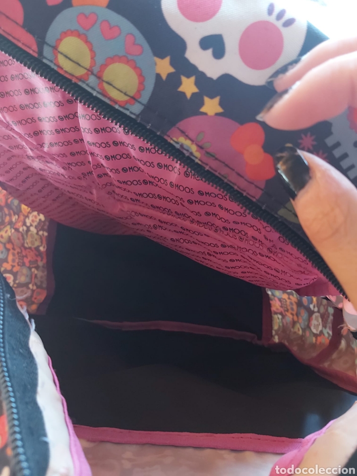 Vintage: MOCHILA ESCOLAR / MARCA MOOS / ESTAMPADA CON (CATRINAS) / CALAVERAS - Foto 3