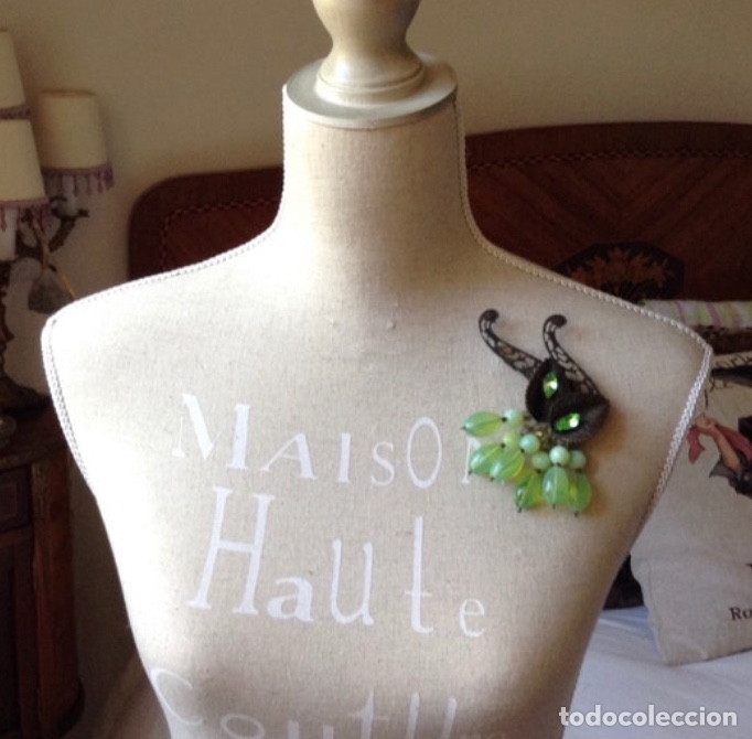 Vintage: Gran broche vintage verde - Foto 4