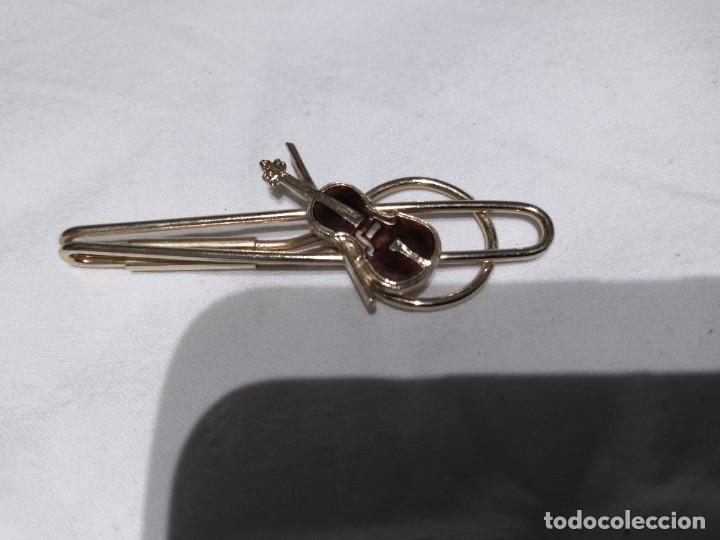Vintage: Pasador de corbata viol&iacute;n - Foto 1