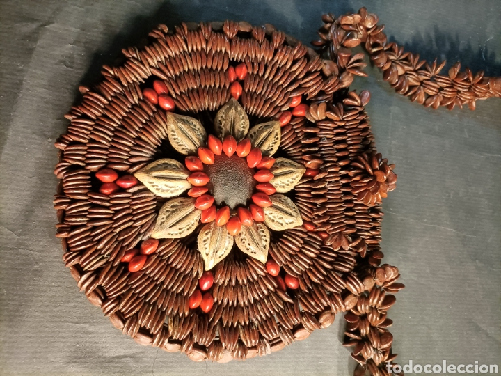 Vintage: Bolso hecho de semillas - Foto 1