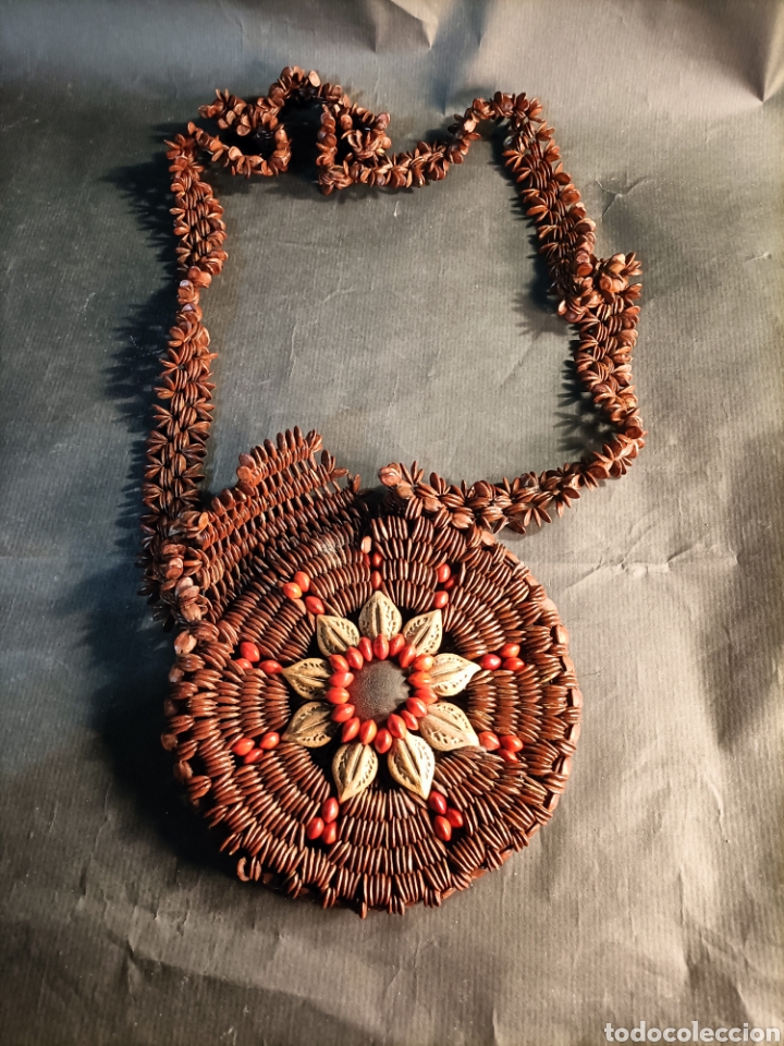 Vintage: Bolso hecho de semillas - Foto 2