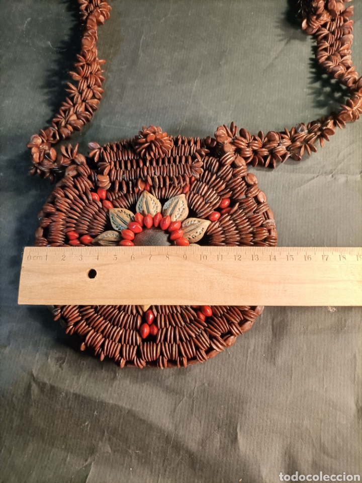 Vintage: Bolso hecho de semillas - Foto 3