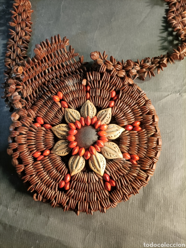 Vintage: Bolso hecho de semillas - Foto 4