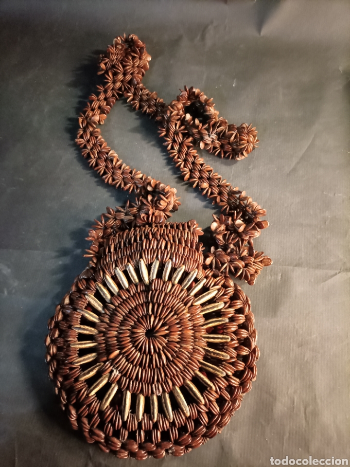 Vintage: Bolso hecho de semillas - Foto 5