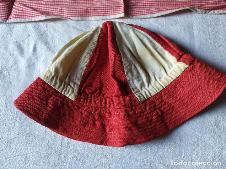 Vintage: BABERITO DE PLAYA CON SU GORRITO A&Ntilde;OS 50 - Foto 5