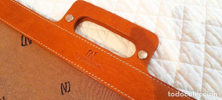 Vintage: Bolsa portadocumentos de lona y piel - Foto 2